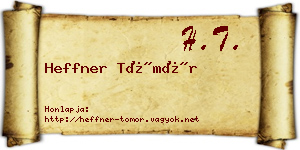 Heffner Tömör névjegykártya